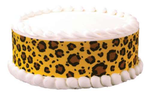 Leopard Print Edible Icing Strips - Click Image to Close